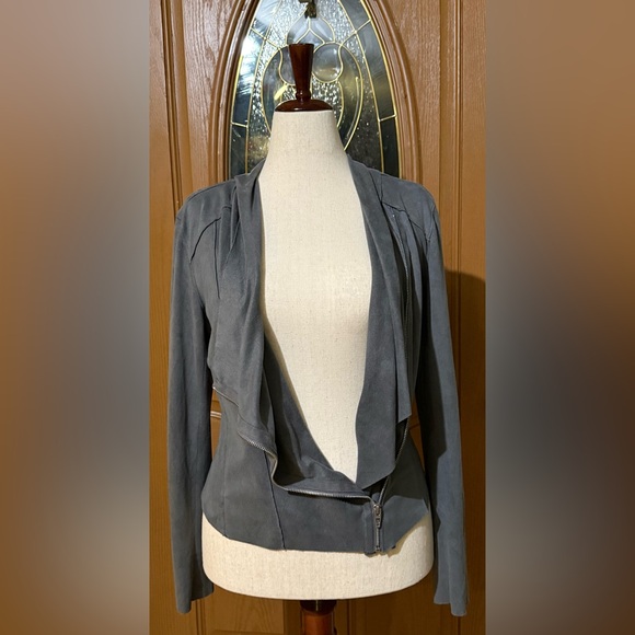 Blank NYC Women's Gray Faux Suede Jacket - Size M - Picture 7 of 12